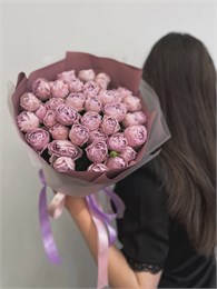 Кустовые розы Лавандер Баблс в упаковке (21шт) 769090678