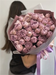 Кустовые розы Лавандер Баблс в упаковке (31шт) 97807670099