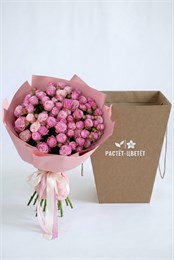 Кустовые розы Леди Бомбастик в упаковке (35шт) + переноска для цветов 304