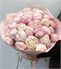 Пионы нежно-розовые Гардения в пленке (31шт) 007345324