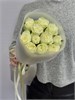 Белые розы Кения 40см в пленке (11шт) 503