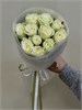 Белые розы Кения 40см в пленке (11шт) 503