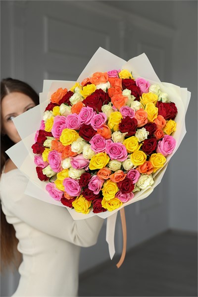 Розы Кения МИКС 40см в упаковке (101шт) 08090705 - фото 635702