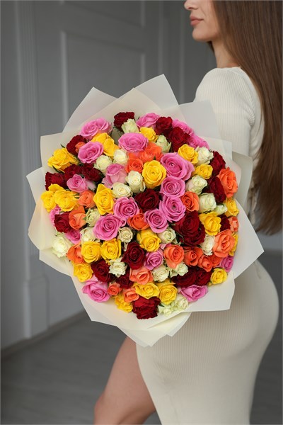 Розы Кения МИКС 40см в упаковке (101шт) 08090705 - фото 635796