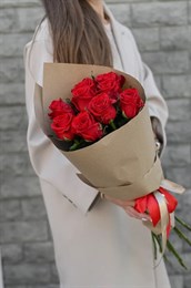 Красная роза 60см одн 9шт 149211