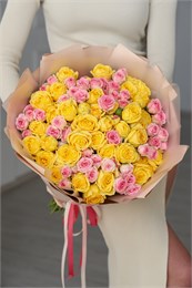 Букет из кустовых роз "Сейшелы" (35шт) 090900888823