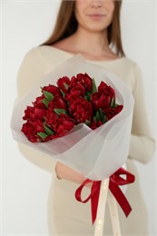 Пионовидные красные тюльпаны  (21шт) 23