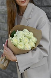 Белая роза одн 9шт 149230