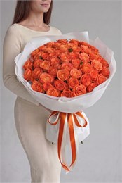 Букет из роз Кларенс в пленке (51 шт) 557