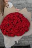 Красная роза 60см одн 101шт - фото 629875
