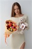 Набор Розы Кения МИКС (25шт) + Мишка бежевый 25см с открыткой 567876568987 - фото 635922