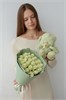 Набор Розы Кения белые (25шт) + Мишка Фисташка с открыткой 34565476667 - фото 635926