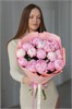 Розовые пионы в пленке (15шт) 09090909090