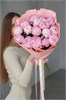 Розовые пионы в пленке (15шт) 09090909090