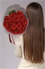 Красные розы в упаковке Туман (15шт) 810