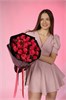 Малиновых роз Кения 40см в черной PREMIUM упаковке (25 шт.) 802
