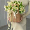 Белая альстромерия в сумочке (9 шт) 785457458 в Рязани